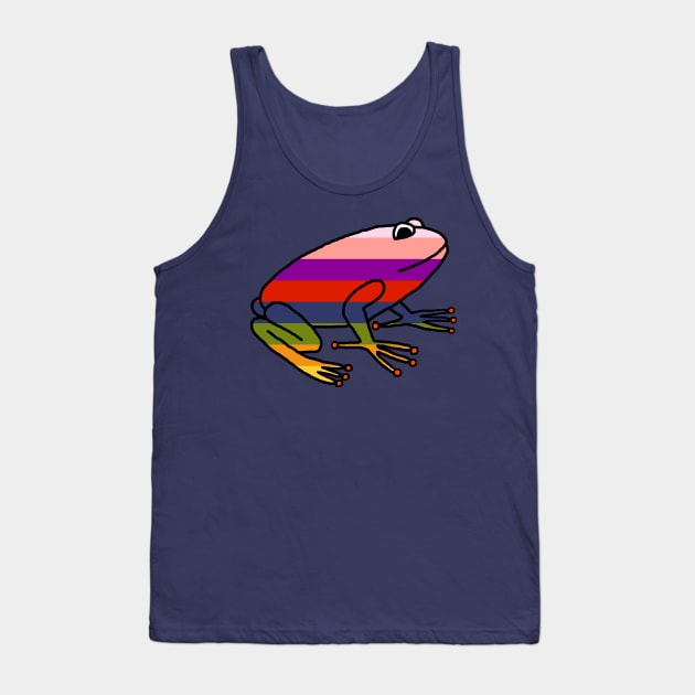 Cute Rainbow Frog Tank Top by ellenhenryart